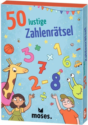 moses. 50 lustige Zahlenrätsel, Kartenset mit Rechenaufgaben, Zahlencodes und An