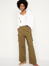 OLD NAVY by Gap  NWT M L XL  MOSS Extra High-Rise Super Wide-Leg Cargo Pants
