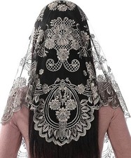 Catholic Church Mantilla Veils for Women Chapel Mass Christian Scarf Vintaged...