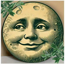 Vintage Crescent Moon Metal Sign – Dreamy Wall Decor for Home, Bar, or Office