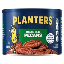 PLANTERS Roasted Pecan Nuts, Party Snacks, Plant Based Protein, 7.25 oz Steel