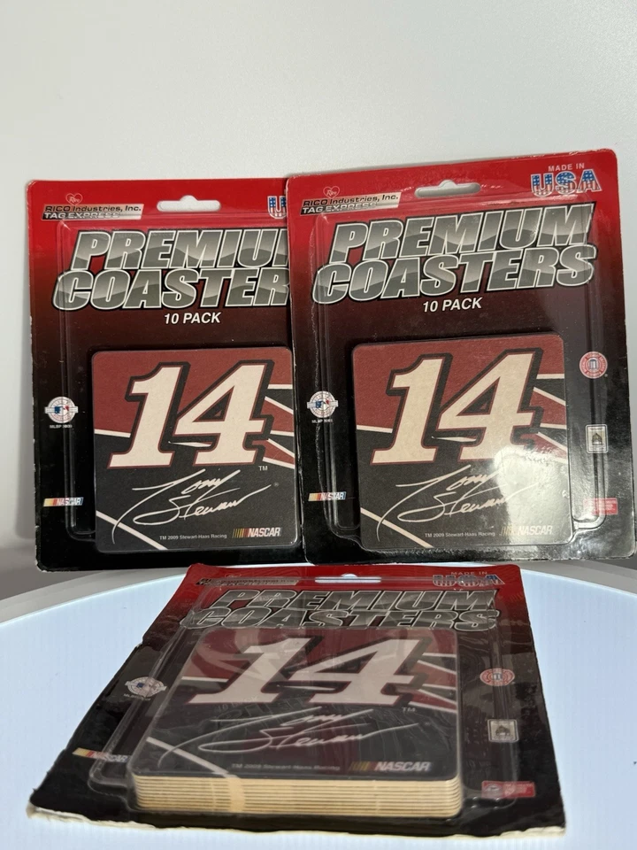 30 Posavasos NASCAR Tony Stewart #14; Hecho en EE. UU. Cartón Desechable Foto 2 de 2