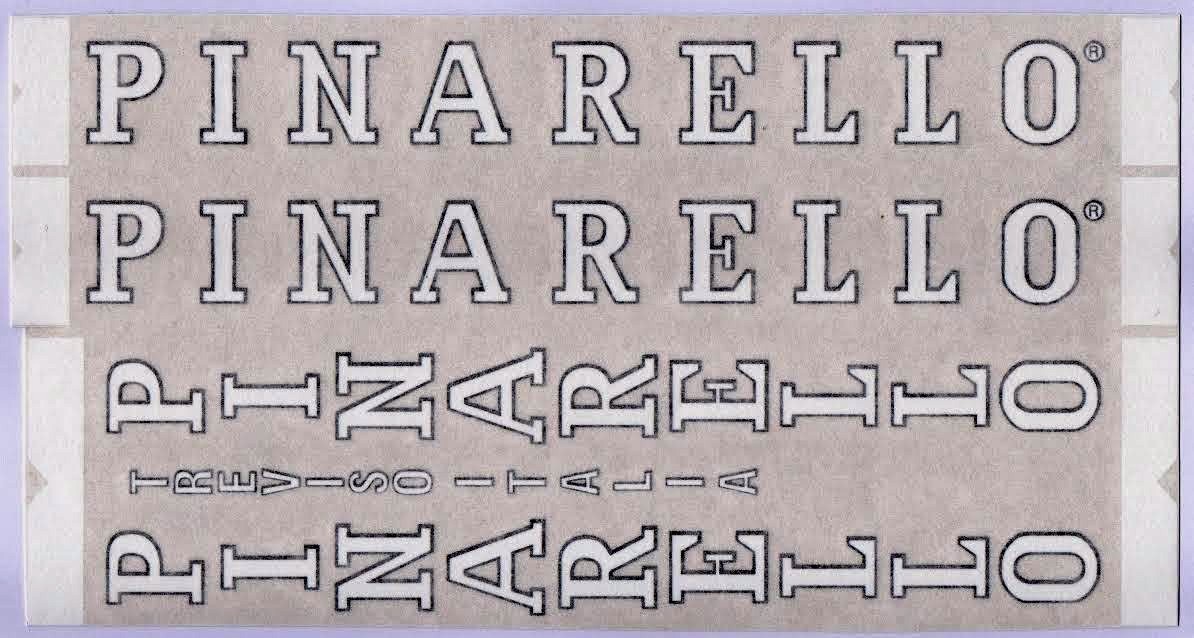 stickers adesivi per bici da corsa vintage PINARELLO 2 pezzi