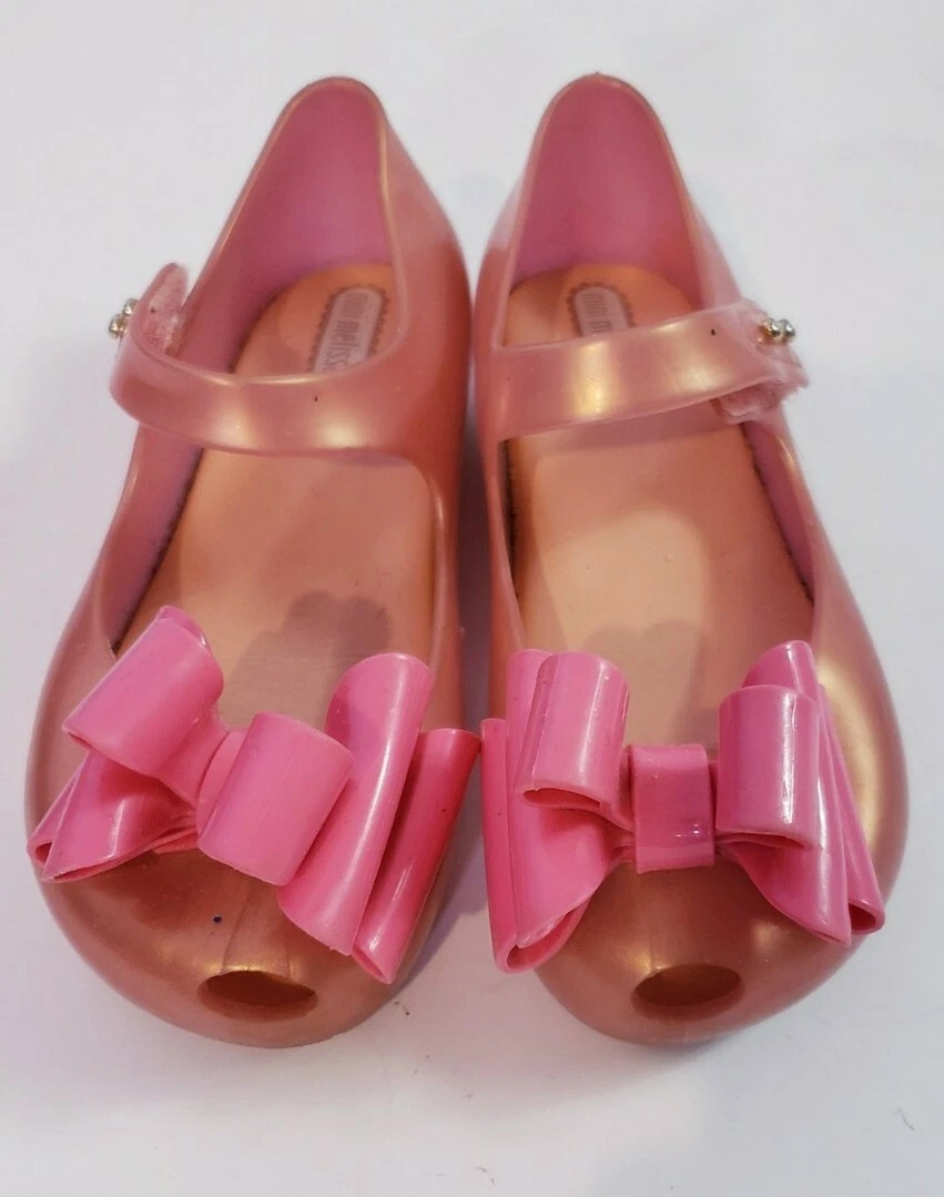 Mini Melissa Girl s Ultragirl Sweet III Big Bow Jelly Shoes Size