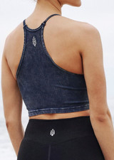NEW Free People Movement Happiness Runs Tank Crop Deep Navy XS/S-M/L 38 DD-100