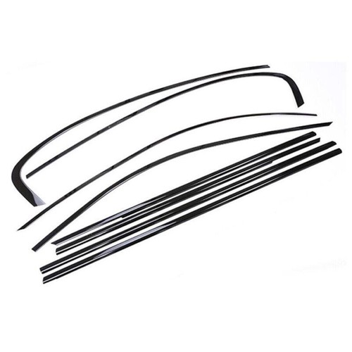 Para BMW Serie 5 G30 18-21 Acero Negro Ventana Coche Alféizar Moldura Tira Cubierta Borde - Imagen 6 de 6