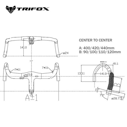 Road Bike Handlebar Full Carbon Fiber 28.6mm Integrated Bicycle Handlebar Parts - Picture 5 of 30