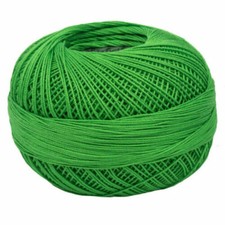 Lizbeth Egyptian Cotton Crochet Thread Size 80 Color 712 Medium Kelly Green