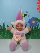 EASTER LAMB w/DAMAGED HANG TAG 2 - 7" Soft Russ Troll Doll - NEW