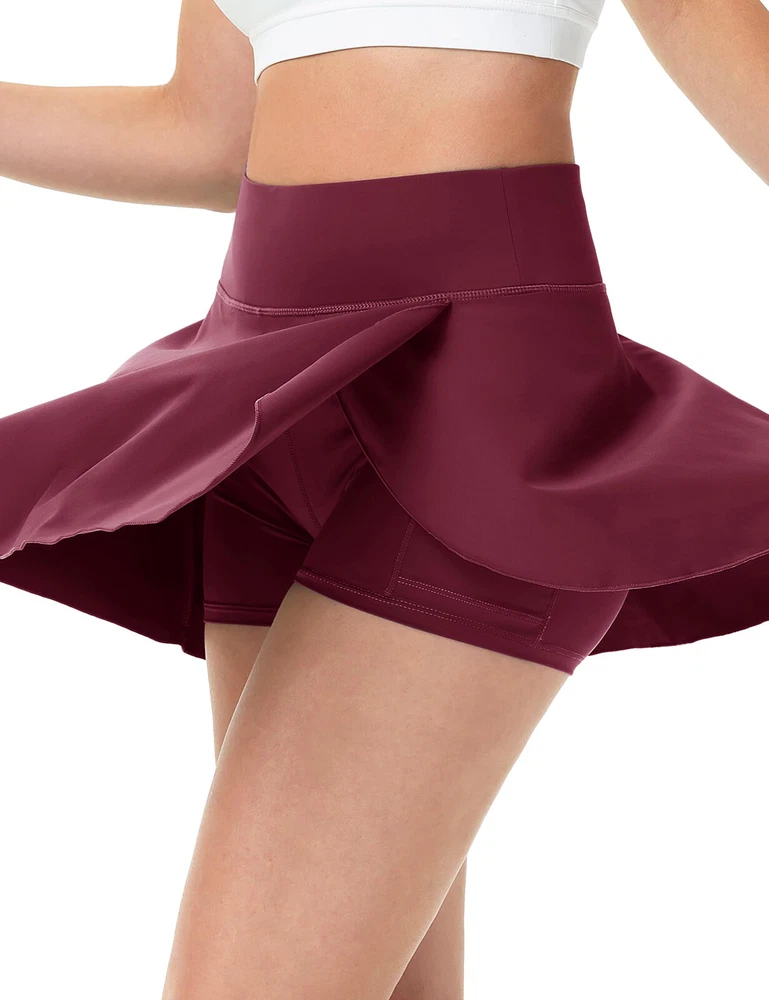 Womens Tennis Skirt Pleated Golf Skirts With Pocket High Waisted Athletic Skorts