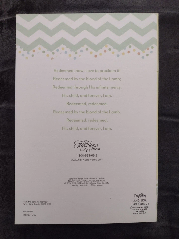 Christian Greeting Card, On Your Baby's Special Day - Imagem 3 de 3