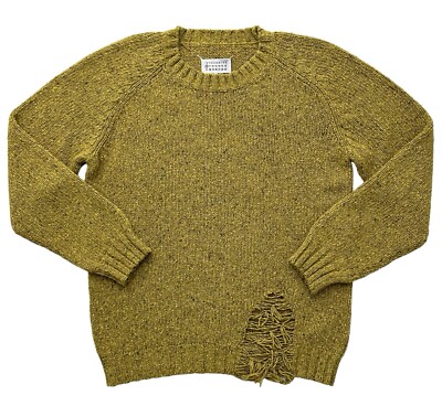 Maison Margiela Distressed Crewneck Sweater XL | eBay