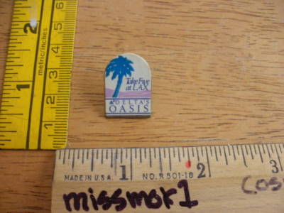 1990s pin tie tac Take five 5 at LAX Delta's Oasis USA pin vintage mini unique