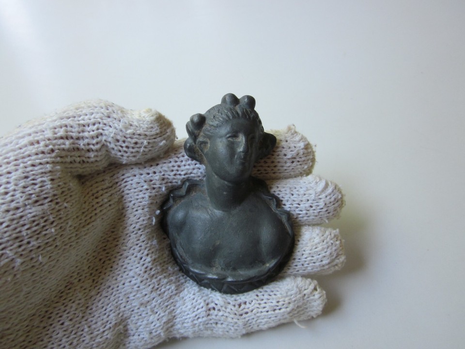 ancient perfect Roman large lead massive figure of Roman god of love ...