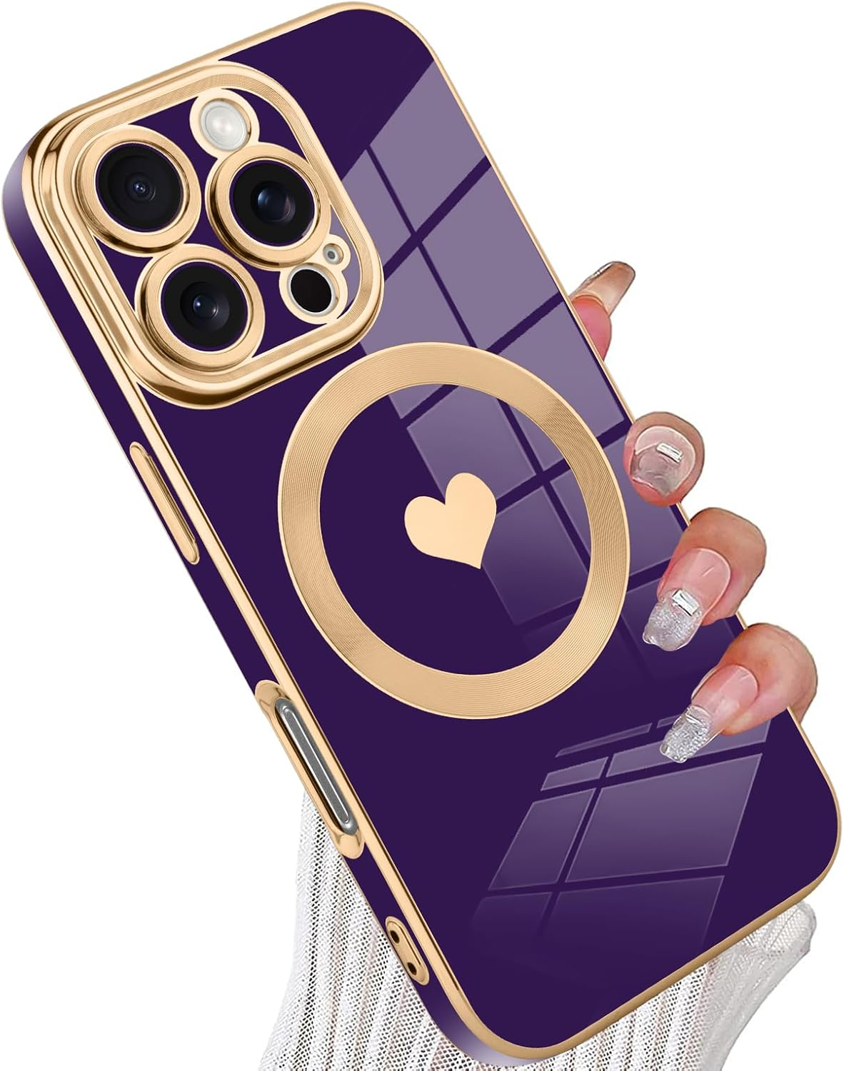 Magnetic for Iphone 16 Pro Max Case [Compatible with Magsafe] Cute Love Luxury P
