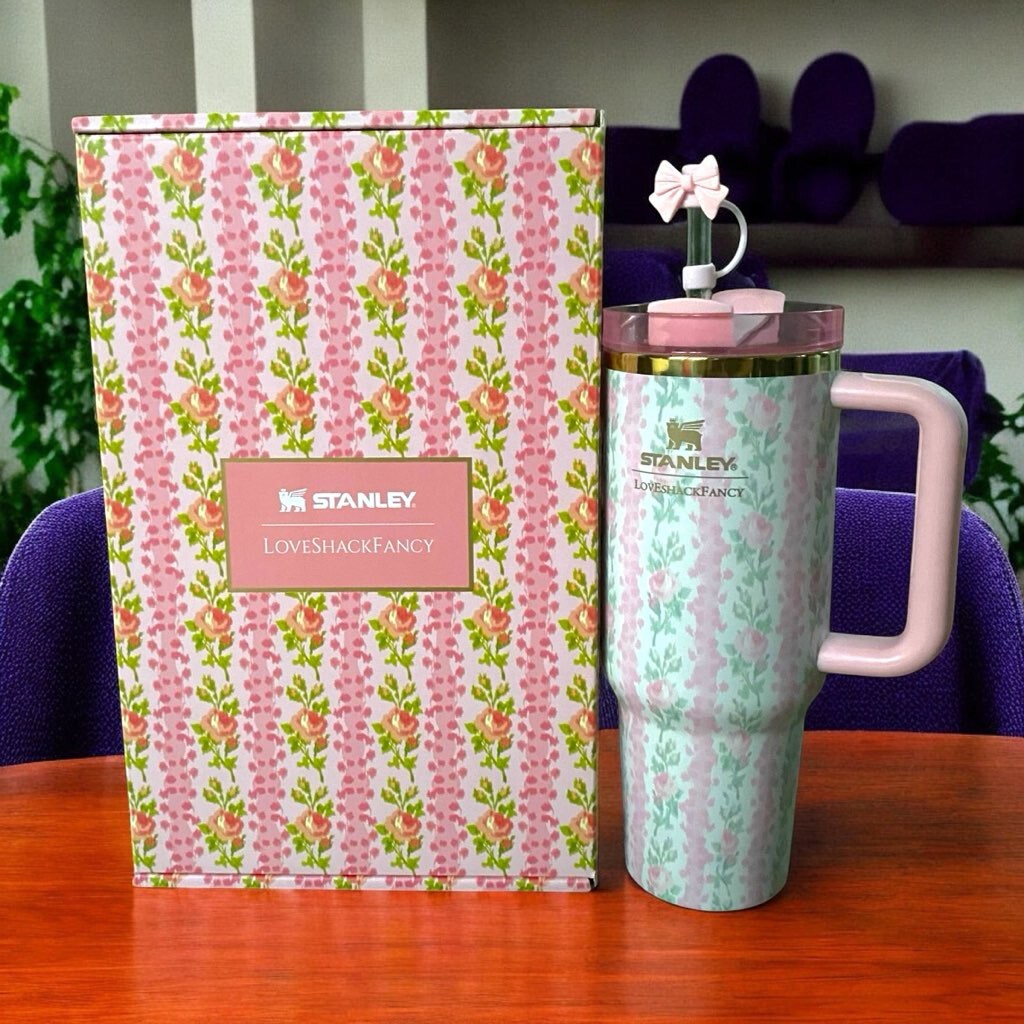 Stanley X Love Shack Fancy Quencher Tumbler 40 Oz Blooming Heirloom