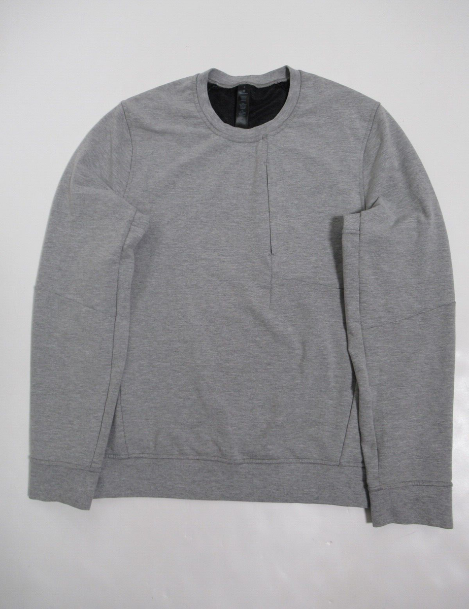 Lululemon City Sweat Crew Heathered Medium Grey Size S Stretch