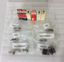 Lot of 17 new and used, miniature base, 7 pin vacuum tubes, tested, some w/ box