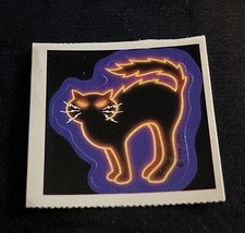 Vintage 80 s Hallmark Halloween Black Cat Sticker - Rare HTF
