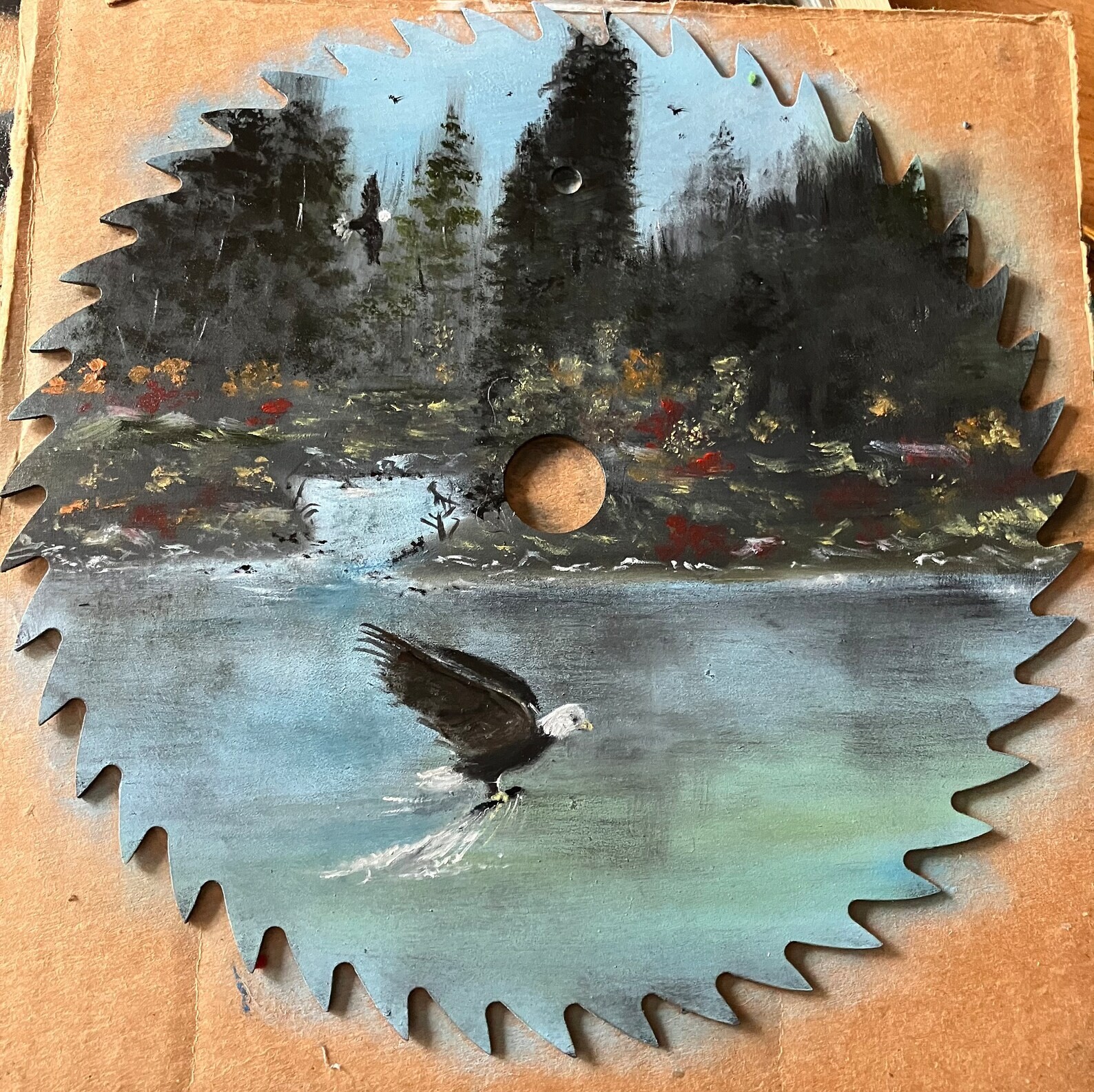 Best HD Pictures about  Hand Painted Saw Blades  with No AI Images