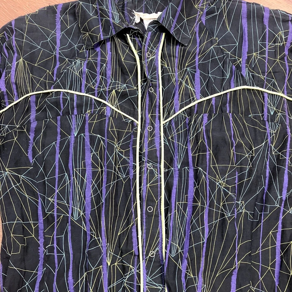 Mini Camisa Vestido Diesel Negro Transparente con Patrón Geométrico Talla XS Foto 2 de 4