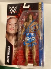 MATT RIDDLE Signed WWE Series 132 Action Figure JSA Witness COA