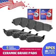 Front And Rear Ceramic Disc Brake Pads For 2003 - 2007 Jeep Liberty