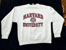 2 Vintage 90s Harvard University Sweatshirts Large Grey Crewneck Fair