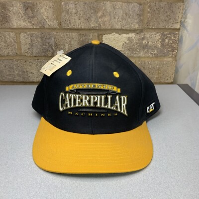 CAT Authentic Caterpillar Machines Tonkin Black Snapback Hat Cap CYRK Brand NWT