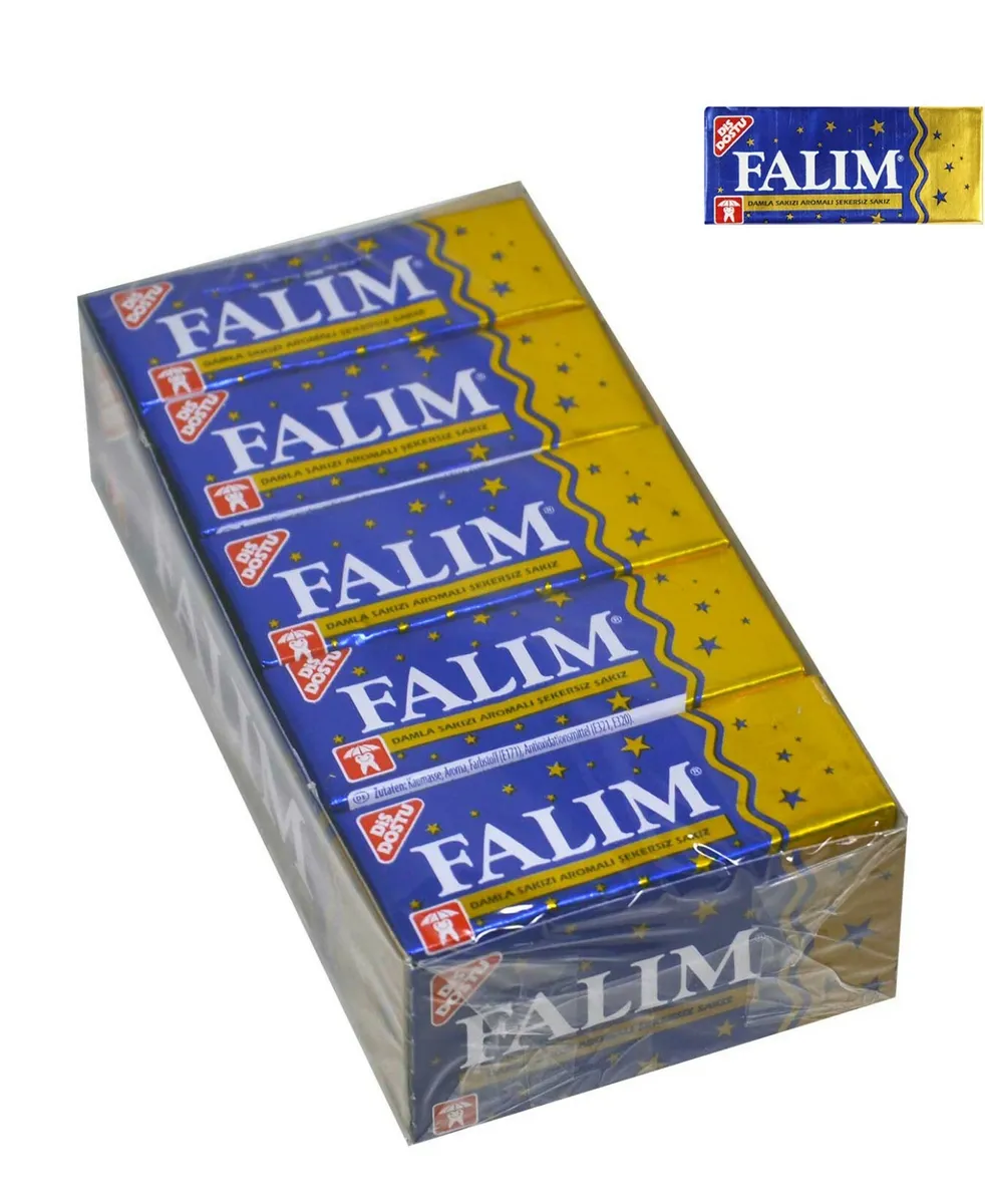 Falim Mastic Gum Flavored Sugar Free Chewing Gum, 5 pieces, 35g-1.23oz