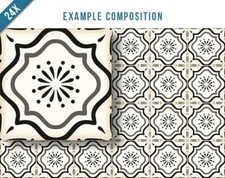 Tile Stickers Set of 24 Peel Steek DIY Self Adhesive Floor Decor Bathroom Wall