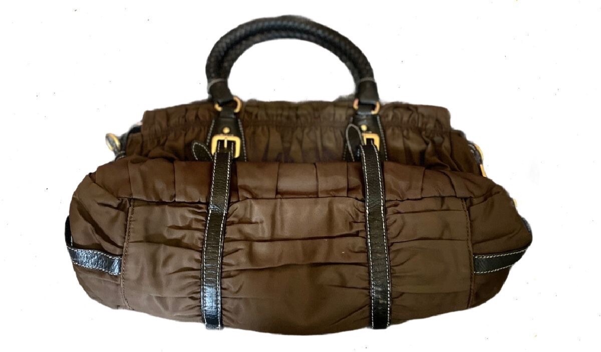 Vintage Prada Tessuto Gaufre Nylon Braided Shoulder Bag (rare 