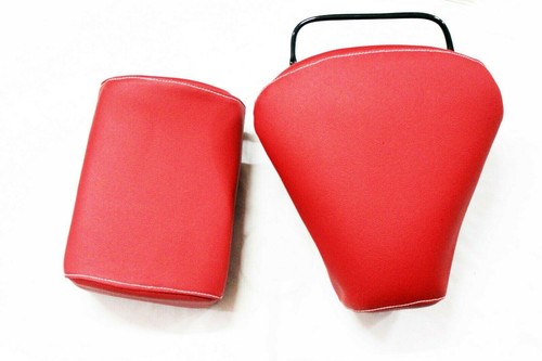 VESPA VBB GL VNA VNB 125 150 SPRINT SUPER SEAT SET RED WITH HANDLE @US - Picture 5 of 12