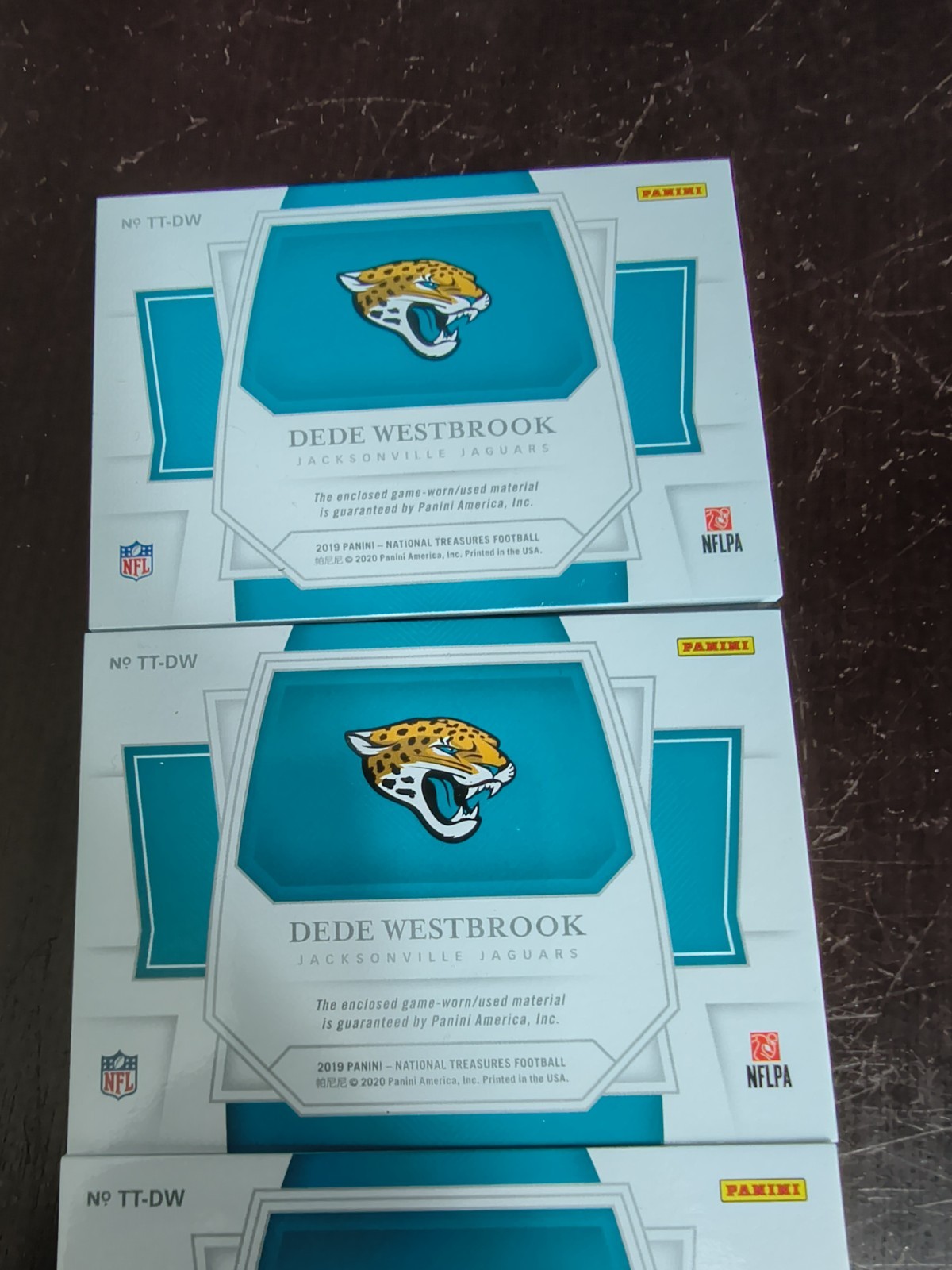 2019 Panini National Treasures Dede Westbrook NFL Logo #1/1 Lot Of 3 Jaguars view 8