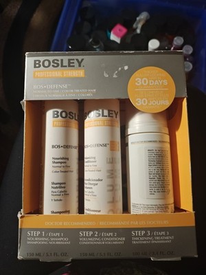 Bosley Normal To Fine 3 Pack Yellow Label Shampoo Conditioner And Thickening...