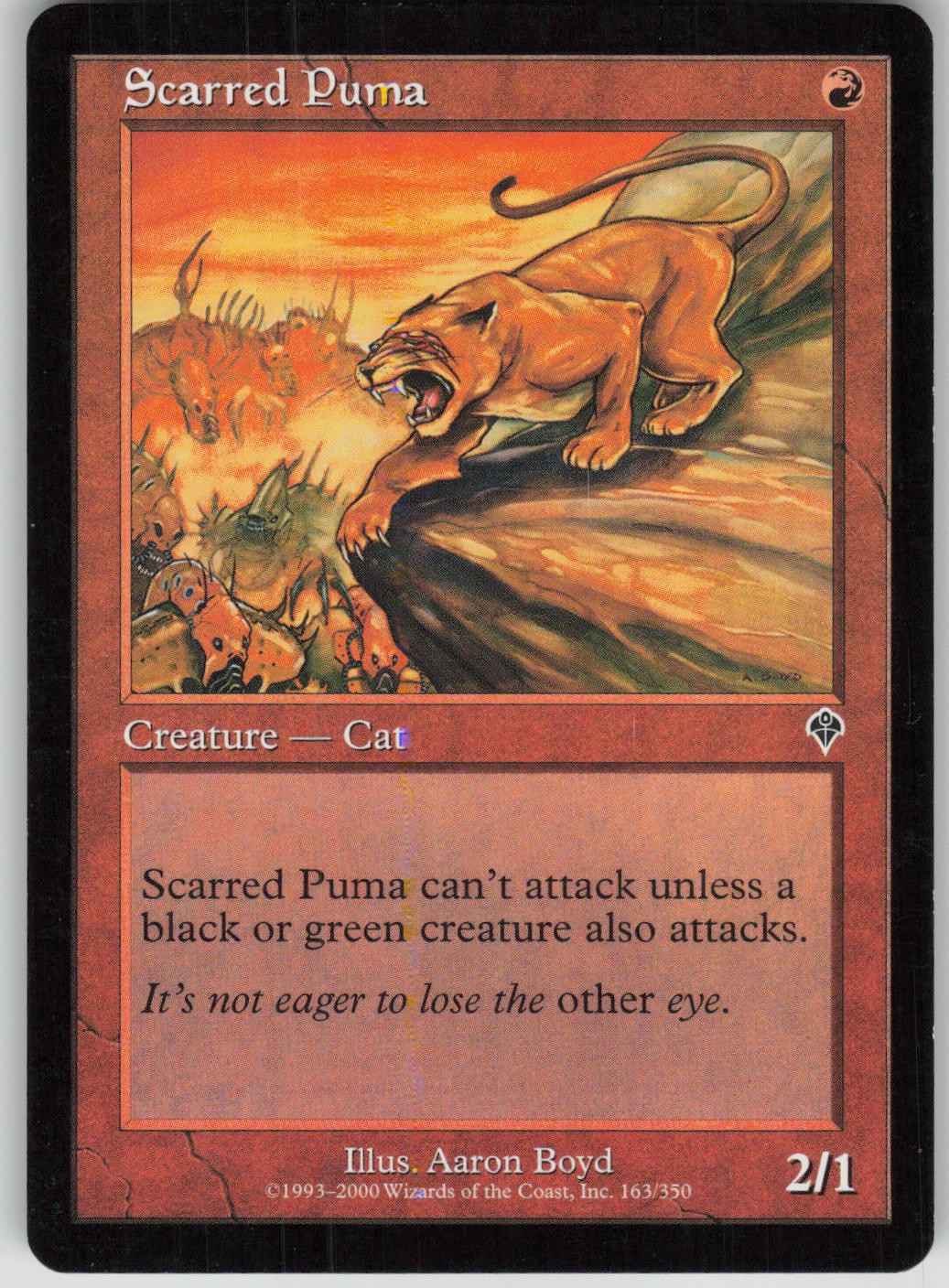 Magic the Gathering TCG Scarred Puma C Invasion 163