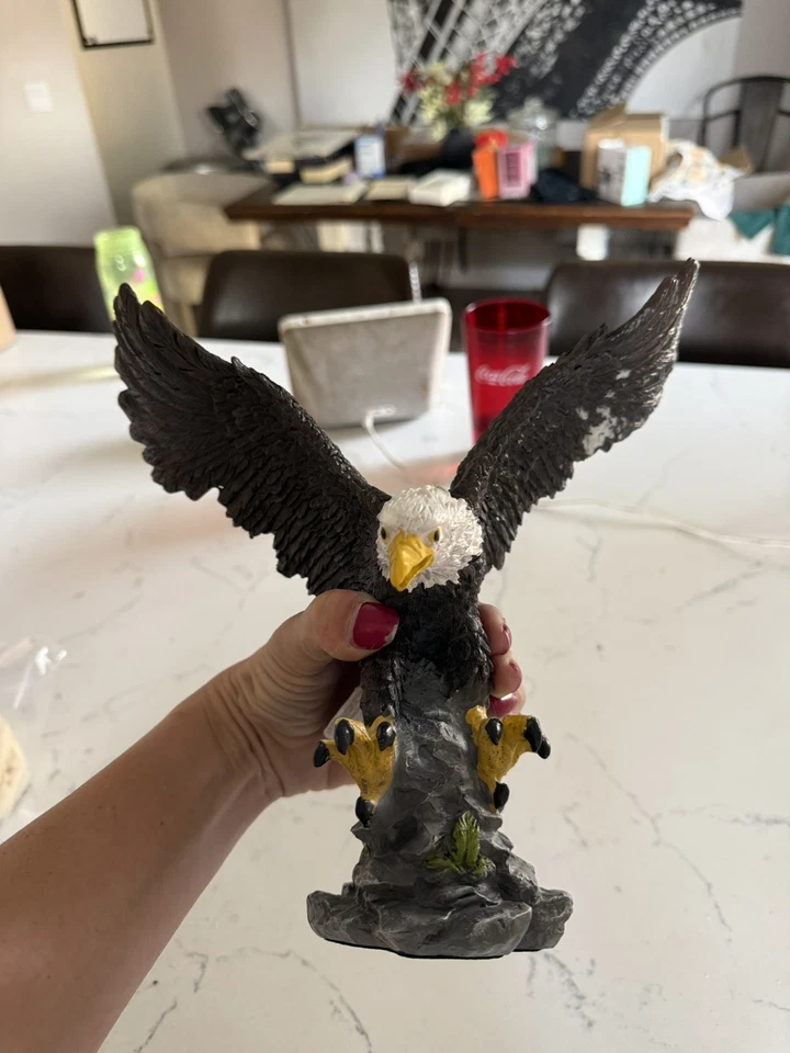 🦅 Topper de poste de bandera de águila, águila para adorno de asta de bandera, construcción de resina duradera Foto 3 de 4