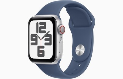 Apple Watch SE GPS + Cellular, 44 mm Aluminiumgehäuse Silber, #2879130