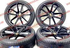 20x9 20x10 Porsche Matte Black Wheels Rims Tires Macan T Gts Turbo S 5x112