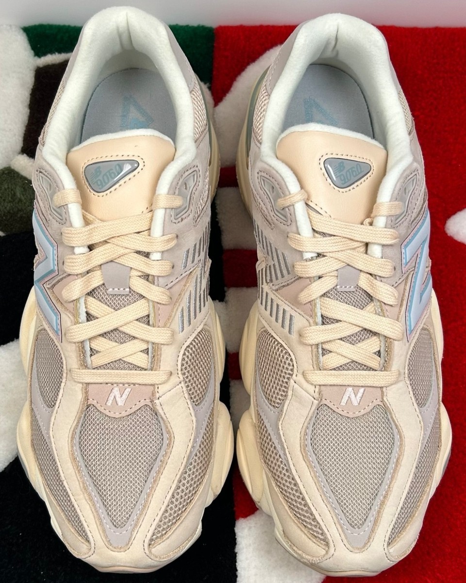 New Balance 9060 ‘Ivory Cream Pink Sand’ Suede Sneakers Men\'s Size 9 D U9060WCG New Balance 9060 Ivory Cream Pink Sand - U9060WCG - US main image 4