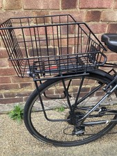 Bike Basket Adie Metal Rear Tray Luggage Shopping Carrier Basketpacking Black