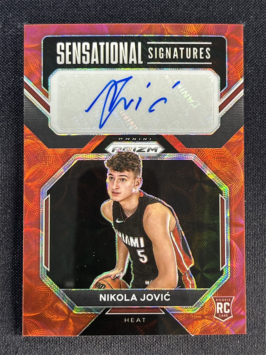 2022-23 Panini Prizm Nikola Jovic Red Choice Sensational Signatures Auto RC