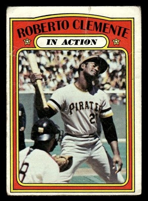 1972 Topps Baseball #310 Roberto Clemente (In Action) PR *e1