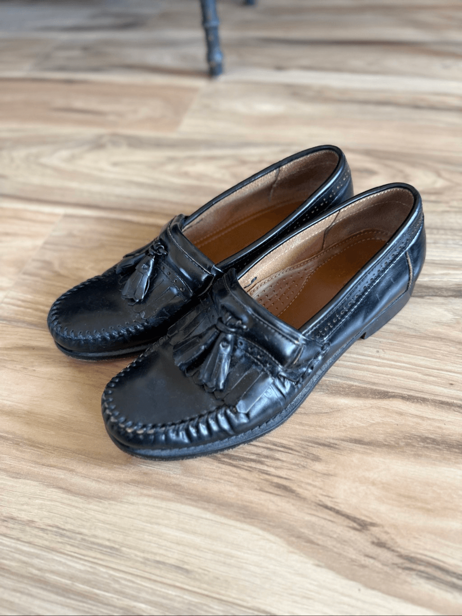 Bass Weejuns 1820 Mens Black Leather Jeremy Slip On Tassel  display picture 2