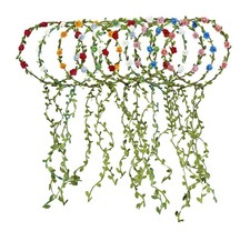 10 PCS Flower Crown Floral Garland Headband Rose Wreath Wedding Party Hair Acces