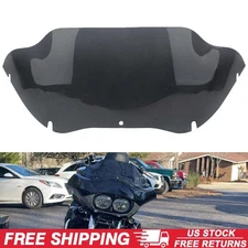 Black 9.5" Wave Windshield Windscreen For Harley Road Glide FLTR FLTRX 1998-2013