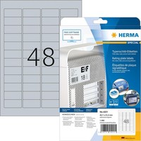 Herma 4221 Typenschild Folien-Etiketten Silber, 25 Blatt, 45,7 X 21,2 Mm