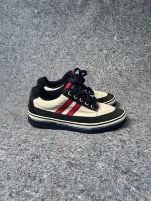 Paul & Shark Yachting Suede Canvas Sneaker Navy Cream Red Men s Us 10 Vintage