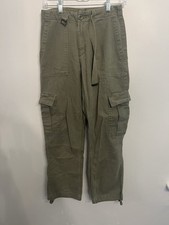 BDG Urban Outfitters Womens Cargo High Rise Pants,small Khaki Green, W/ Buckle