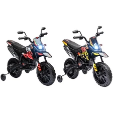 Qaba 12V Aprilia Licenced Kids Motorcycle with Training Wheels